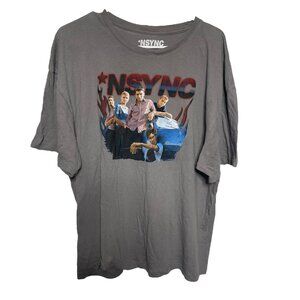 *NSYNC Graphic Tee Women’s XL T-Shirt Band Tee Pop Music Group Gray Y2K